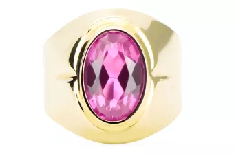 Amatista Oro amarillo de 14 quilates Anillo Artesanía vintage vrc296y